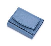 FORRICA Portefeuille Femme Petit Blocage RFID Porte Monnaie Cuir Vachette Léger Compact Porte Cartes Portefeuilles Filles Poche à Monnaie Bleu