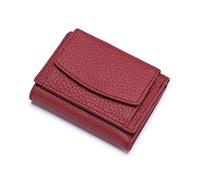 FORRICA Portefeuille Femme Petit Blocage RFID Porte Monnaie Cuir Vachette Léger Compact Porte Cartes Portefeuilles Filles Poche à Monnaie Rouge