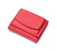 FORRICA Portefeuille Femme Petit Blocage RFID Porte Monnaie Cuir Vachette Léger Compact Porte Cartes Portefeuilles Filles Poche à Monnaie Rouge A