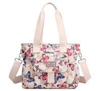 FORRICA Sac à Main Femmes Sacs à Bandoulière Grande Sac D'épaule Impression de Mode Imperméable Dames Sac Cabas avec Multi Poches Papillon