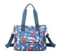 FORRICA Sac à Main Femmes Sacs à Bandoulière Grande Sac D'épaule Impression de Mode Imperméable Dames Sac Cabas avec Multi Poches Fleur H