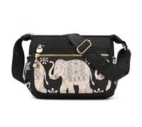 FORRICA Sac Bandoulière Femmes Grand Coloré Sac Messager Multipoches Nylon Léger Sac Porte Epaule Éléphant