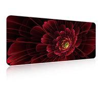 FORRICA Tapis de Souris XXL 900x400 MM Grand Souris Tapis Jeu Mouse Pad Antidérapant Imperméable Pad Clavier Tapis Table Tapis D'écriture pour Bureau à Domicile Fleurs L