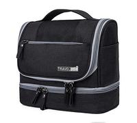 FORRICA Trousse de Toilette Suspendue Sac Maquillage Rangement Cosmétique Portable Voyage Camping Cosmétique Sac pour Hommes et Femmes Noir