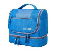 FORRICA Trousse de Toilette Grande Sac à Rangement Organisateuer Maquillage Cosmétique Suspendu Portable Voyage Camping Cosmétique Sac pour Hommes et Femmes Bleu