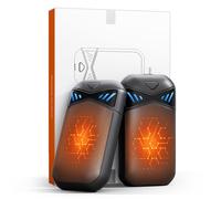 FORRINX Chaufferette Main Rechargeable Pack de 2, Chauffe Main Rechargeable USB Compact, Batterie 6000mAh, 3 Niveaux 40-55°C, Idéal pour Le Sport en Extérieur, Le Camping, la Chasse, Les Voyages
