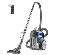 Forrlite Aspirateur sans sac 1200 W - Forte puissance d'aspiration - Compact et léger - Sans sac - Silencieux < 70 dB - Réservoir à poussière de 2,5 l - Buse de sol pour sols durs et tapis - Filtre