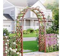 FORRTY Arche De Jardin en Bois avec Bac À Fleurs Arche Mariage for Cérémonie Treillis Plantes Grimpantes Extérieur Arbor Décorative Jardin for Terrasse Entrée Pelouse Fête(Without Box,140cm)