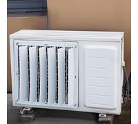 FORRTY Cache Extérieur Climatiseur - Déflecteur D’Air Réglable for Mini Split Et Condenseur AC, Lame Anti-Souffle Direct, Grille À Persiennes for Unité Extérieure,sans Perçage(Square,46cm(18.1"))