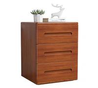 FORRTY Table de Chevet Table de Nuit en Bois Comprend Trois tiroirs Commode Console Aucun Assemblage requis Idéal pour Les Salons et Les Chambres à Coucher(Teak Colour,40x41x54cm)