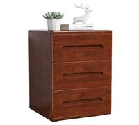 FORRTY Table de Chevet Table de Nuit en Bois Comprend Trois tiroirs Commode Console Aucun Assemblage requis Idéal pour Les Salons et Les Chambres à Coucher(Walnut Colour,55x41x54cm)