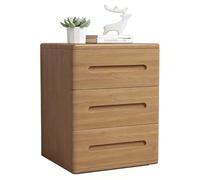 FORRTY Table de Chevet Table de Nuit en Bois Comprend Trois tiroirs Commode Console Aucun Assemblage requis Idéal pour Les Salons et Les Chambres à Coucher(Natural Wood Colour,55x41x54cm)