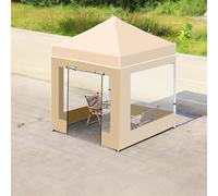 FORRTY Tente Pliante Hexagonale Robuste avec Parois Cadre Acier 45mm Tente Instantanée Étanche Anti-UV Abri De Jardin Pliable 2m/3m/4.5m Gazebo Extérieur Serre Plantes Événement(Transparent,2X2m)