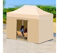 FORRTY Tente Pliante Hexagonale Robuste avec Parois Cadre Acier 45mm Tente Instantanée Étanche Anti-UV Abri De Jardin Pliable 2m/3m/4.5m Gazebo Extérieur Serre Plantes Événement(Opaque,2X3m)