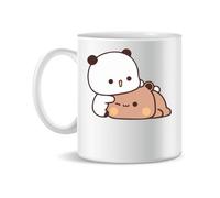 Forsca Bear And Panda Bubu Dudu Tasse à Thé et Café en Céramique, 330ml, Blanc Magique, Rose, Noir 330ml