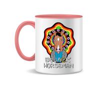 Forsca Bojack Horseman Logo Lsd Effect Tasse à Thé et Café en Céramique, 300ml, Blanc Magique, Rose, Noir 330ml