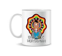 Forsca Bojack Horseman Logo Lsd Effect Tasse à Thé et Café en Céramique, 300ml, Blanc Magique, Rose, Noir 330ml