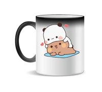 Forsca Bubu Dudu Love Tasse à Thé et Café en Céramique, 330ml, Blanc Magique, Rose, Noir 330ml