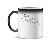 Forsca Get Sherlock Holmes Sign Slogan Tasse à Thé et Café en Céramique, 300ml, Blanc Magique, Rose, Noir 330ml