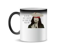 Forsca Jack Sparrow Johnny Depp Tasse à Thé et Café en Céramique, 330ml, Blanc Magique, Rose, Noir 330ml