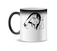 Forsca Nagatoro Evil Tasse à Thé et Café en Céramique, 330ml, Blanc Magique, Rose, Noir 330ml