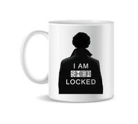 Forsca Sherlock Holmes Series I Am Sher Locked Tasse à Thé et Café en Céramique, 300ml, Blanc Magique, Rose, Noir 330ml