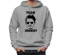 Forsca Team Johnny Depp Sweat à Capuche Unisexe Classique pour Hommes et Femmes Gris Small
