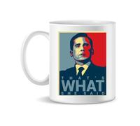 Forsca That's What She Said Michael Scott The Office Us Tasse à Thé et Café en Céramique, 300ml, Blanc Magique, Rose, Noir 330ml