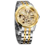 FORSINING Montre automatique en acier inoxydable pour homme - Squelette - Montre mécanique