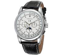 Forsining Montre élégante pour homme à mouvement automatique Affichage analogique Bracelet en cuir, Classique