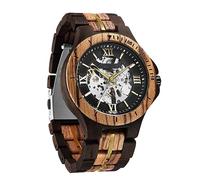 FORSINING Montre mécanique pour homme - Design classique en bois - Squelette automatique - Lumineuse - Étanche, Bracelet