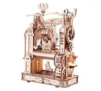 FORSMANO 3D DIY Presse à imprimer en bois Puzzle avec LED, avec 303 pièces de puzzle, kit vintage, plaisir d'imprimer, idée de cadeau, jeu de construction pour la famille & les créatifs