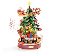 FORSMANO Puzzle 3D en bois avec 319 pièces de puzzle, Arbre à mélodies de Noël, Boîtes de concepteur de musique, Puzzle 3D en bois avec lumière, Cadeaux de Noël amusants