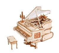 FORSMANO Puzzle 3D en bois Piano mécanique magique, avec 223 pièces de puzzle, boîte à musique en kit, DIY, cadeau pour enfants & adultes