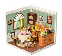 FORSMANO Puzzle de la douce gorgée de thé avec 154 pièces, blocs de construction en plastique pour maison de poupées pour enfants, pour cadeaux d'anniversaire, 16.3*16.3*15.2cm
