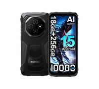 FORT 1 Téléphone Portable Incassable 6.56" 18Go+256Go 10000mAh Smartphone Android 15 NFC Dual SIM GPS - Noir