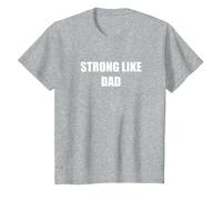 Fort comme Papa T-Shirt, Enfant, Gris Chiné, 8 Ans