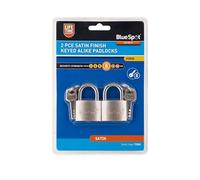Fort Knox 77003 Lot de 2 cadenas à clés identiques Finition satinée Doré 40 mm