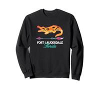 Fort Lauderdale Florida Alligator Retro Palmiers Souvenir Sweatshirt