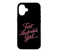 Fort Lauderdale Girl Miami Florida Retro Beach Woman 954 754 Coque pour iPhone 16