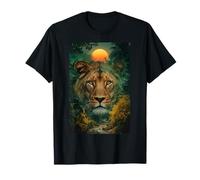 Fort Lion Jungle Afrique Nature Coucher de Soleil Savane Rugissement T-Shirt