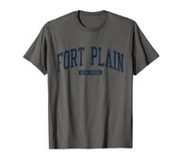 Fort Plain New York NY College University Style Bleu T-Shirt