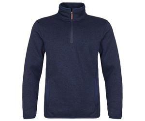 Fort - Pull Easton - Taille M - Polaire bleu marine - Fermeture éclair quart - Poches zippées - Confortable et durable - Polaire de travail - Pull en polaire pour homme - Vêtements de travail d'hiver