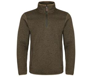 Fort - Pull Easton - Taille S - Polaire verte - Fermeture éclair quart - Poches zippées - Confortable et durable - Polaire de travail - Pull en polaire pour homme - Vêtements de travail d'hiver