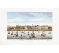 Fort Saint-Georges sur la côte de Coromandel. Appartenant à la Compagnie des Indes orientales d'Angleterre. Le fort de Madras Chennai moderne a été fondé en 1639 et a été la première forteresse