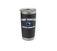 Fort Sumter Caroline du Sud (SC) Gobelet isotherme en acier inoxydable double paroi