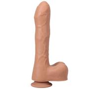 Fort Troff - Thruster non coupé - Gode non coupé en silicone de qualité supérieure avec télécommande, modes de vibration et batterie rechargeable par USB - Texture réaliste et course puissante - Pour