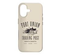 Fort Union Trading Post 1828 Motif Dakota du Nord Coque pour iPhone 17