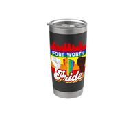 Fort Worth Pride Rainbow Gay Pride Flag Funny LGBT Gobelet isotherme en acier inoxydable double paroi