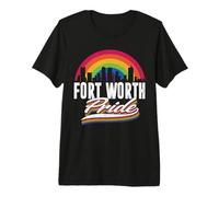 Fort Worth Texas LGBT Lesbian Gay Bisexual LGBTQ Pride T-Shirt Haut de Gamme